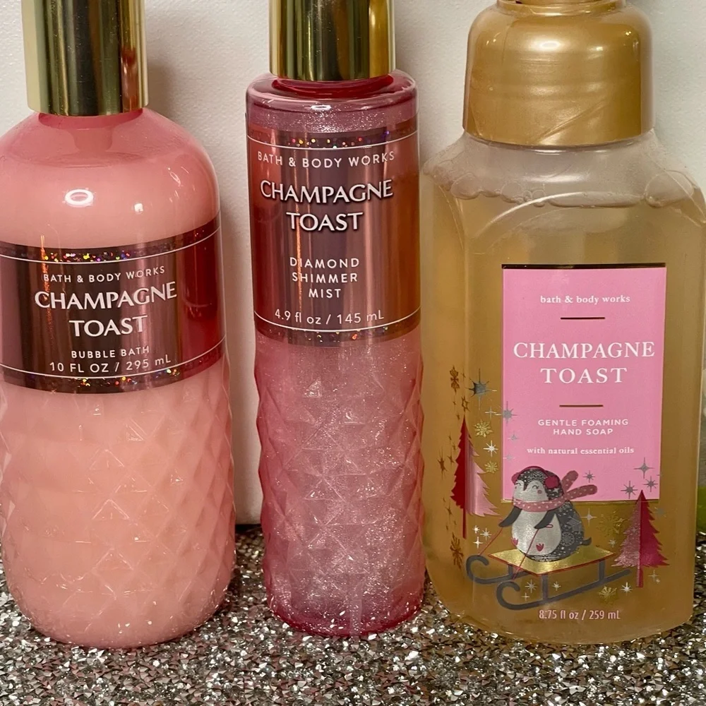 Bath and Body Works Champagne Toast Gift Set Spring Summer Fruity Body Care NWT
